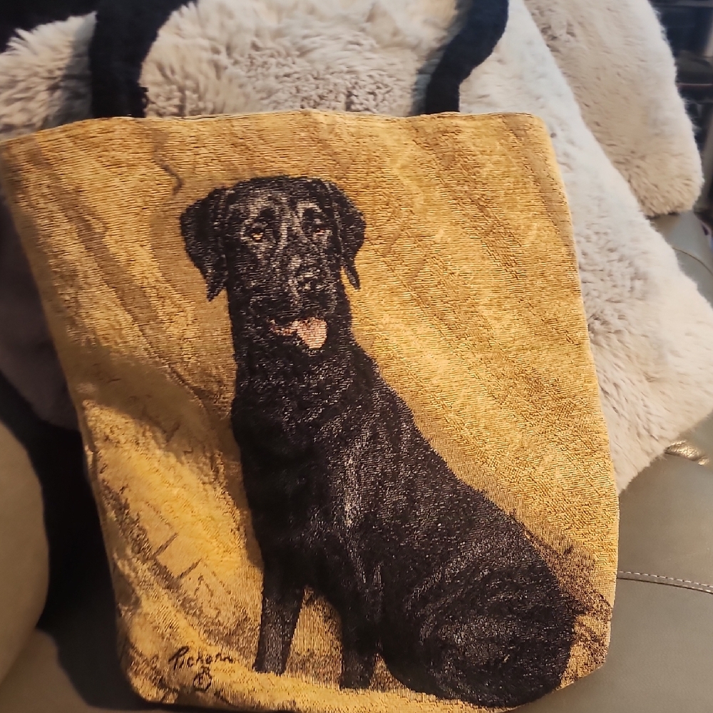 Black Dog Tote Bag